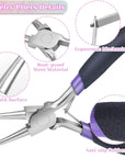 Jewelry Pliers Set,  3Pcs Jewelry Making Tools Kit Includes Needle Nose Pliers, round Wire Cutters for Supplies, Wrapping, DIY Crafts, Beading