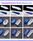 Resin Molds 18Pcs Pendulum Crystal Molds for Resin, Silicone Molds for Resin,Multi-Facet Resin Jewelry Molds for Quartz Crystals Pendants, Resin Necklace,Uv Resin