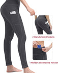 Anti-Nail Leggings for Women, Non-See-Through Yoga Pants with Phone Pockets, Tummy Control Full-Length/Capri Tights