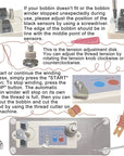Automatic Bobbin Winder for Sewing Machine Electrical Bobbin Winder Electric Bobbin Winder - Adjustable Bobbin Slot - Fast and Efficient Winding Experience