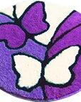 Latch Hook Kits for Adults Kids Butterfly DIY Floor Mats Rug Making Kits with Printed Canvas Carpet Doormat Tapestry Kits Needlework Creative Gift for Beginners Home Decoration 20.5Inch X20.5Inch