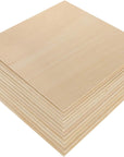 12 Pack Basswood Sheets 1/8 Inch Plywood 3Mm Basswood Sheets, Square Unfinished Wood Boards Sheets for Crafts, DIY Project, Mini House Building Architectural Model Making 11.8 × 11.8 Inch