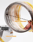 Jewelry Memory Wire Stainless Steel Craft Wire for Jewelry Making Necklace Bracelet Ring Earring Crafts Supplies DIY Jewelry Making Wire (6 Colors*4 Yards, 320 Coils)
