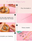 6 Sizes Large Eye Curved Beading Needles, Stainless Bead Needle for Bead Spinner, Bead Spinner Needles for Waist Beads Bracelet Necklace Making (6 Pcs)
