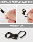 6Pcs Zipper Pull Replacement, Detachable Zipper Pulls Zipper Replacement Zipper Repair Kit Zipper Replacement Slider for Jacket Pants Coat Shoes Suitcase Backpack (Dark Grey)