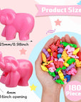 180 Pieces Animal Shaped Beads Animal Beads Plastic Beads for Kids Zoo Marine Life Animal Design Plastic Beads for Kids DIY Crafts Jewelry Bracelets Necklaces Keychains Making Multi Color