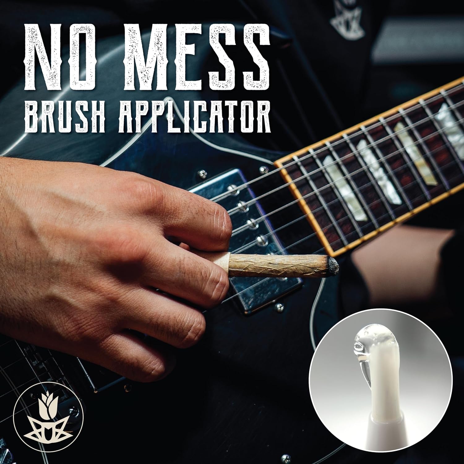 Rolling Glue – 4Ml Glue Pen with Brush Applicator – Natural Plant Cellulose – Spit-Free Rolling Alternative – Glue Stick