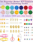Stocking Stuffers for Kids Girls - 5300 Clay Beads Bracelet Making Kit,Arts and Crafts for Kids Ages 8-12,Christmas Crafts Games Toys for 3-10 Year Old Birthday Gift,Stuff Supplies
