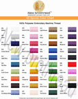 42 Spools 1000M (1100Y) Polyester Embroidery Machine Thread Kit for Professional Embroiderer and Beginner