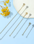 6 Pcs Necklace Extenders, 2", 4", 6" Silver and Gold Plated Necklace Extender Chain Set for Necklaces, Bracelet and Women Jewelry Making