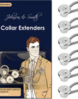 Collar Extenders/Neck Extender/Wonder Button for 1/2 Size Expansion of Men Dress Shirts, 5 +1 Pack, 3/8"