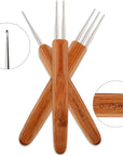 6 Pieces Dreadlock Crochet Hook 0.5Mm 0.75 Mm Needle Weaving Crochet, Include 1 Hook, 2 Hooks, 3 Hooks for Braid Craft
