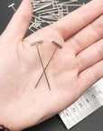 150 Pcs T-Pins for Blocking Knitting, Modelling,Wig Making and Crafts, Stainless Steel Nickel Plated with Storage Box (1.5Inch,2 Inch)