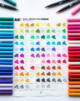56217 Dual Brush Pen Art Markers, Retro, 10-Pack. Blendable, Brush and Fine Tip Markers