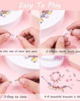 Charm Bracelet Making Kit - Girls 120 Pcs DIY Beaded Jewelry Making Kit, Unicorn & Mermaid Gifts for Girls Toys Crafts for Teen Girls Ages 5 6 7 8-12, with a Portable Bracelet Organizer Box