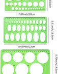 9 PCS Drawing Templates Plastic Rulers Multi-Function Measuring Rulers with French Curve Ruler,Geometric Drawings Templates Rulers Tool Set for Studying Designing and Building (Green)