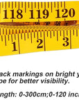 120 Inches/300Cm Soft Tape Measure, Pocket Measuring Tape for Sewing Tailor Cloth Body Measurement, Yellow 2-Pack