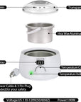 Wax Melter for Candle Making,Candle Melting Pot,Candle Wax Melter,Multifunctional Wax Melting Tool with LED Temperature Display (White)