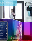50 FT LED Strip Lights,Bluetooth LED Lights for Bedroom, Color Changing Light Strip with Music Sync, Phone Controller and IR Remote(App+Remote +Mic)