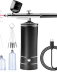 Cordless Airbrush Set - Portable Rechargeable Airbrush Kit with Compressor, Auto Handheld Air Brush Gun Sets for Makeup, Nail Art, Cake Decor, Model Painting, Barber, Tattoo
