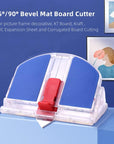 Cutter 45/90° Bevel Mat Board Cutter, 3 Spare Double-End Blades, Photo Frame Kraft KT Foam Chevron Board Vertical Model Artwork Tools Knife