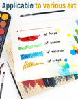 Watercolor Paper Pad 9X12 Inch, 140 Lb (300Gsm) 72 Sheets (2 Packs), Textured Painting Paper, Glued Binding - Ideal for Art, Drawing, Mixed Media, Artists, Students, Kids