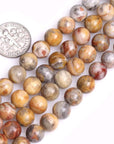 12Mm Natural Indian Agate Beads round Gemstone Loose Beads for Jewelry Making (31-33Pcs/Strand)