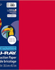 ® Construction Paper, 50% Recycled, 12" X 18", Festive Red, Pack of 50