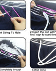 8 Pieces Drawstring Cords Replacement Drawstrings with Easy Threaders for Sweatpants Shorts Pants Jackets Coats (8 Pieces)