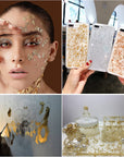 Gilding Flakes Set,Gold Foil Flakes for Resin,3 Bottles Metallic Foil Flakes for Resin Jewelry Making,Nails,Painting Art,Crafts and Slime(Gold, Silver, Copper Colors)