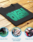 Chameleon Heat Transfer Vinyl Iron on HTV Compatible with Cricut Air & Expression Silhouette Cameo & Other Cutters. Assorted Gradient Change Color Pack of 12" X 12" Inch (6 X Sheets)