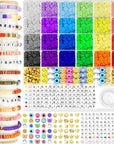 5342 PCS Clay Beads for Friendship Bracelets Making Kit, 24 Rainbow Colors Jewelry Making Supplies Heishi Beads with Elastic String and Organizer Gifts for Teen Girls Ages 6 7 8 9 10 11 12
