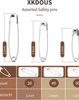 Safety Pins, 150 PCS Safety Pins Assorted, 3 Different Sizes Silver Safety Pins Bulk, Small Safety Pins, Large Safety Pins Heavy Duty for Clothes, Sewing, Craft