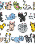 18Pcs Cat Iron on Patches, Embroidery Applique Patches for DIY Jeans Jackets, Clothing, Bag, Caps (Cat)