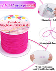 Nylon String for Bracelets,  20 Rolls Chinese Knotting Cord Nylon Beading Thread for Kumihimo, Braided Bracelets, Beading, Necklaces, Macrame Craft, Wind Chime, Jewelry Making
