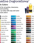 Acrylic Paint - Spectrum Set - 120 Ml Tube - Smooth & Creamy Consistency, Vibrant Pigmentation, Great Coverage for Artists - Clean up with Soap & Water