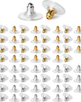 - Bullet Clutch Earring Backs with Pad, 76 Pcs, Gold & Silver, Rubber Earring Backings, Earring Backs for Studs, Earring Backs Replacements, Pierced Earring Backs, Earring Stoppers.