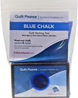 - Quilt Pounce Pad with Chalk Powder, Refillable, for Quilt Stencil Design Transfer and Fabric Marking - Blue (QPB)