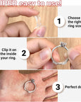 Ring Sizers for Loose Rings,8 Pack 8 Sizes Ring Guards,Silicone Ring Size Adjuster Invisible Ring Fitter for Different Band Widths for Women and Men