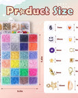 7200 Pcs Clay Beads 2 Boxes Friendship Bracelet Making Kit 24 Colors Letter Beads Flat Disc Heishi Clay Beads for Jewelry Making Preppy Set with Number Beads Glow
