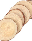 12 Pcs 6-7 Inch Wood Slices for Crafts, Unfinished Wood Rounds with Bark, round Wooden Discs Circles for Christmas Ornaments Wedding Rustic Decoration DIY Handcrafts Arts