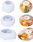 Tealight Candle Holder Resin Molds Silicone,3Pcs Tea Light Candle Holder Silicone Molds for Resin,Plaster,Cement Concrete,Resin Epoxy Molds Silicone for DIY Home Décor,Great for Beginners