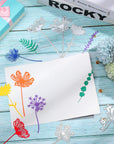 17 Pieces Wildflower Metal Cutting Dies 3D Flower Dies Flower Shape Embossing Scrapbooking Dies Cuts Stencil Flower Leaves Embossing Stencil for DIY Scrapbooking Card Making (Classic Style)