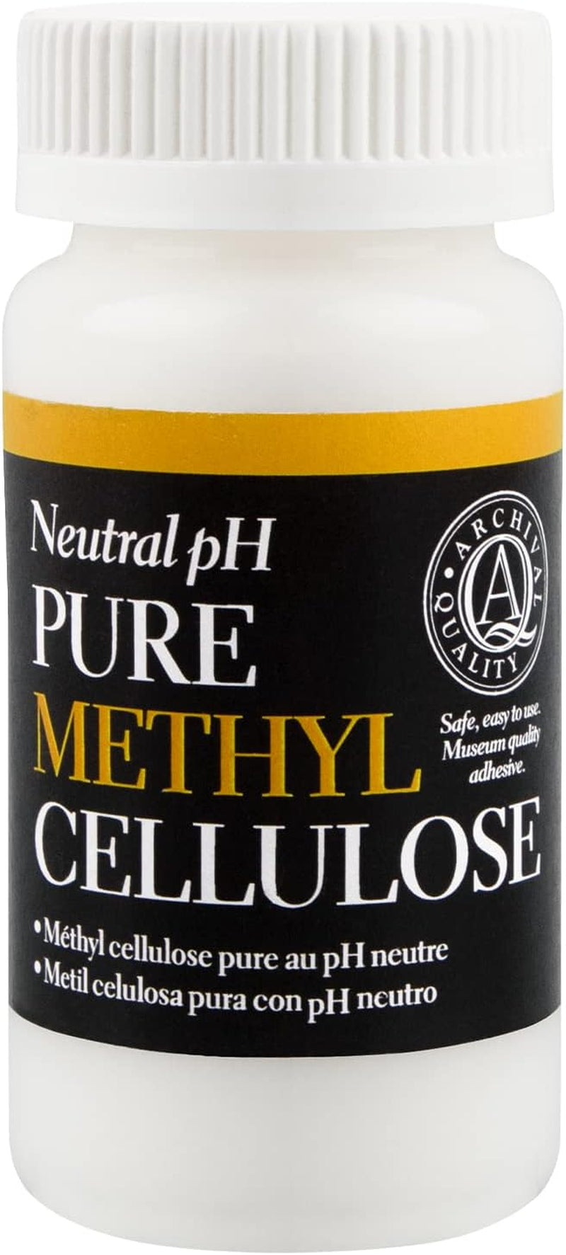 Neutral Ph Methyl Cellulose Adhesive, 1.5 Oz, Acid-Free All-Purpose Glue, Quick Drying and Clear, Water-Soluble, for Bookbinding Repairing, Framing, Collages, Paper Art Crafts, Pack of 1