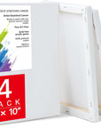 6 Pack Stretched Canvas for Painting 8X10 Inch 5/8" Profile 10 Oz Triple Primed Acid-Free 100% Cotton Blank Canvas, Art Canvases for Acrylic Oil Paint