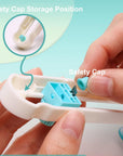 Circe Cutter for Paper Crafting Circular Cutter Tool Rotary Compass Circle Cutter Adjustable Cutting Diameter Ranges from 3/4 in to 8 in (Cyan & White, Mini)