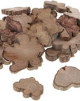 30Pcs Irregular Wood Log Slices Natural Tree Decorative Embellishments