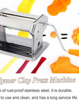, Craft Clay Mixers Machine and 40PCS Polymer Clay Cutters Mold, Stainless Steel Handmade Clay Rolling Machine for DIY Craft - 6 Thickness Options