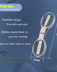 2Pcs Folding Scissors,Safe Portable Travel Scissors,Stainless Steel Telescopic Cutter Used for Home Office, Safety Portable Travel Trip Scissors