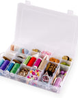 Plastic Organizer Container Box 36 Compartments Jewelry Storage Box with Adjustable Dividers (1 Pack)